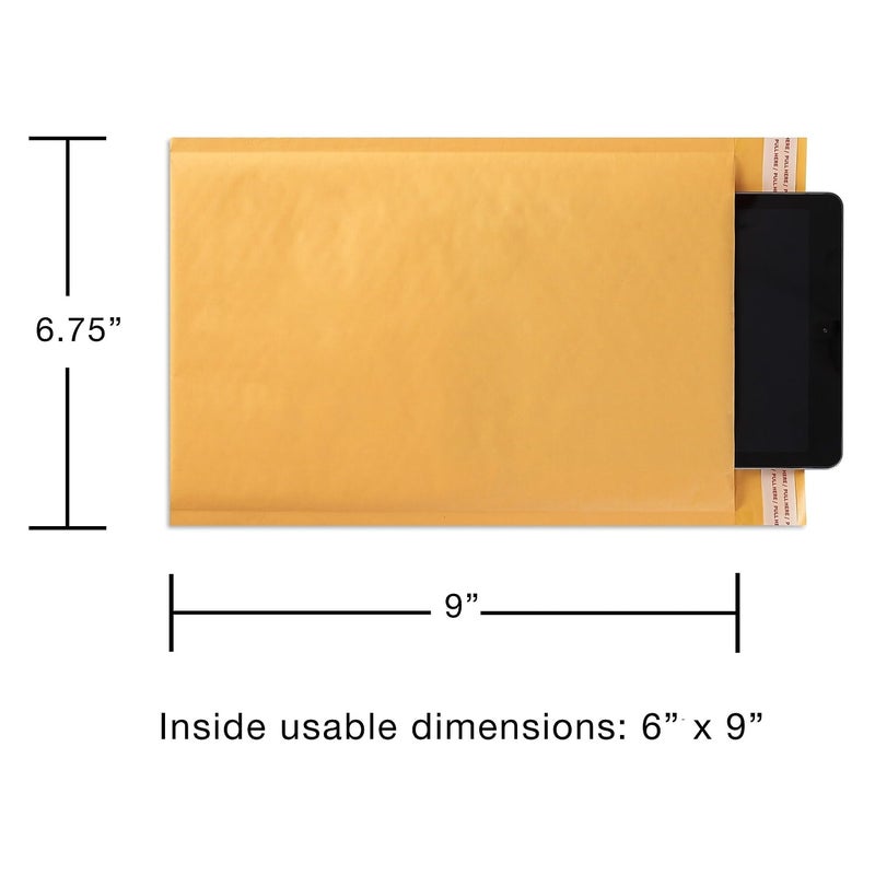 Staples 395195 EasyClose Bubble Roll Cushioned Mailers 6-Inch x 9-Inch #0 12/Pack - Image 3